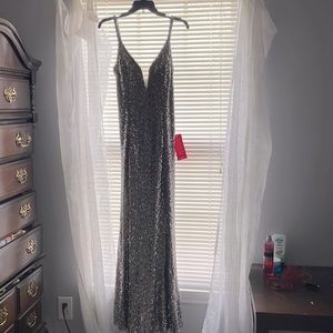 Cachet silver/gray sequins
